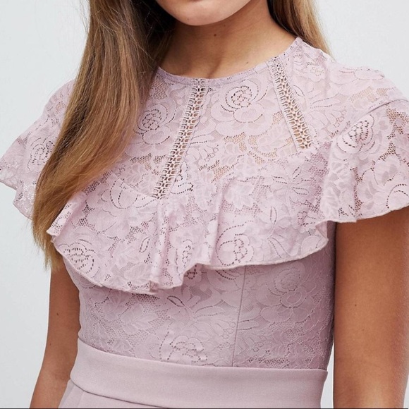 ASOS Lace Insert Pencil Midi Dress - Picture 3 of 14